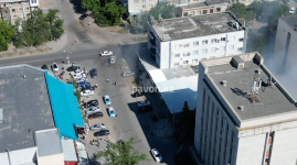 Подвал бизнес-центра загорелся в Павлодаре