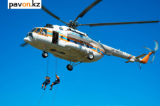 В Павлодарской области вертолет Ми-8 совершил жесткую посадку во время поисков пропавшего рыбака