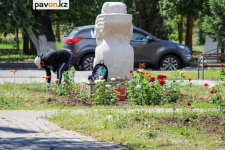 В Павлодаре начали высаживать цветы