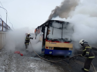 Развозка загорелась в Экибастузе