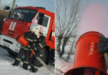 В Аксу спасатели устроили гендер-пати на территории пожарной части