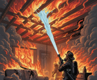 Огонь охватил частный дом в Павлодаре